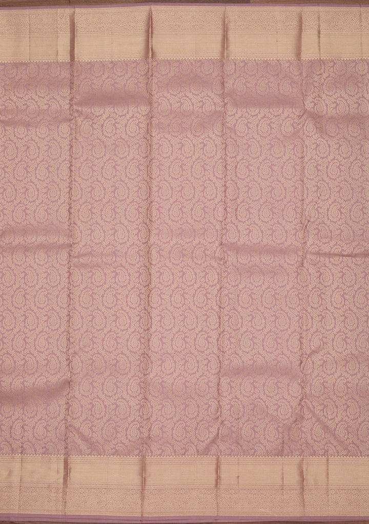 Light Brown Zariwork Pure Silk Saree