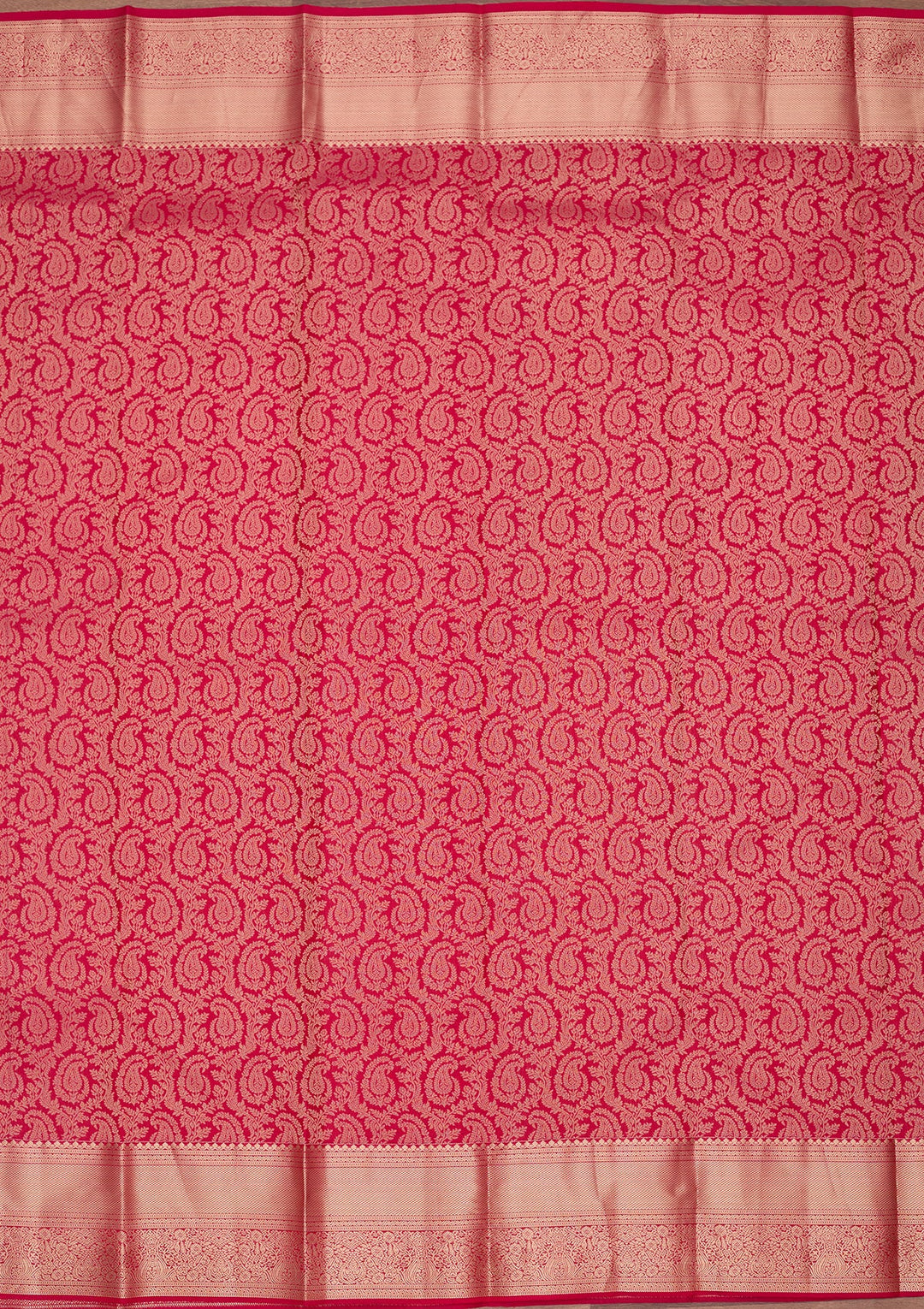 Rani Pink Kanjivaram Pure Silk Saree