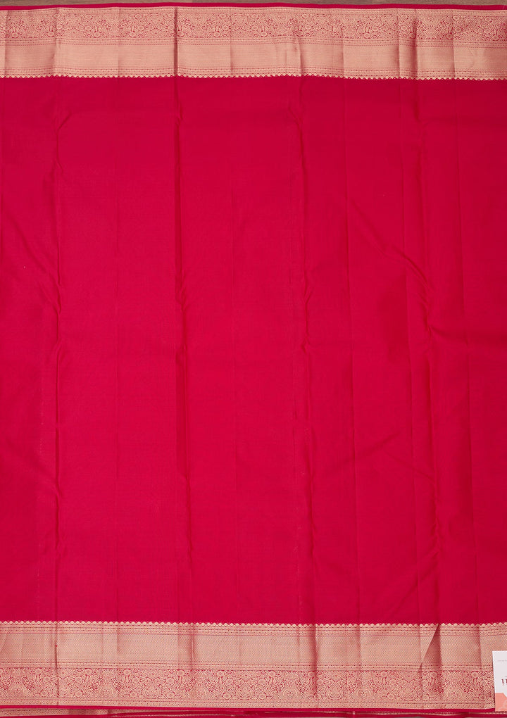 Rani Pink Kanjivaram Pure Silk Saree