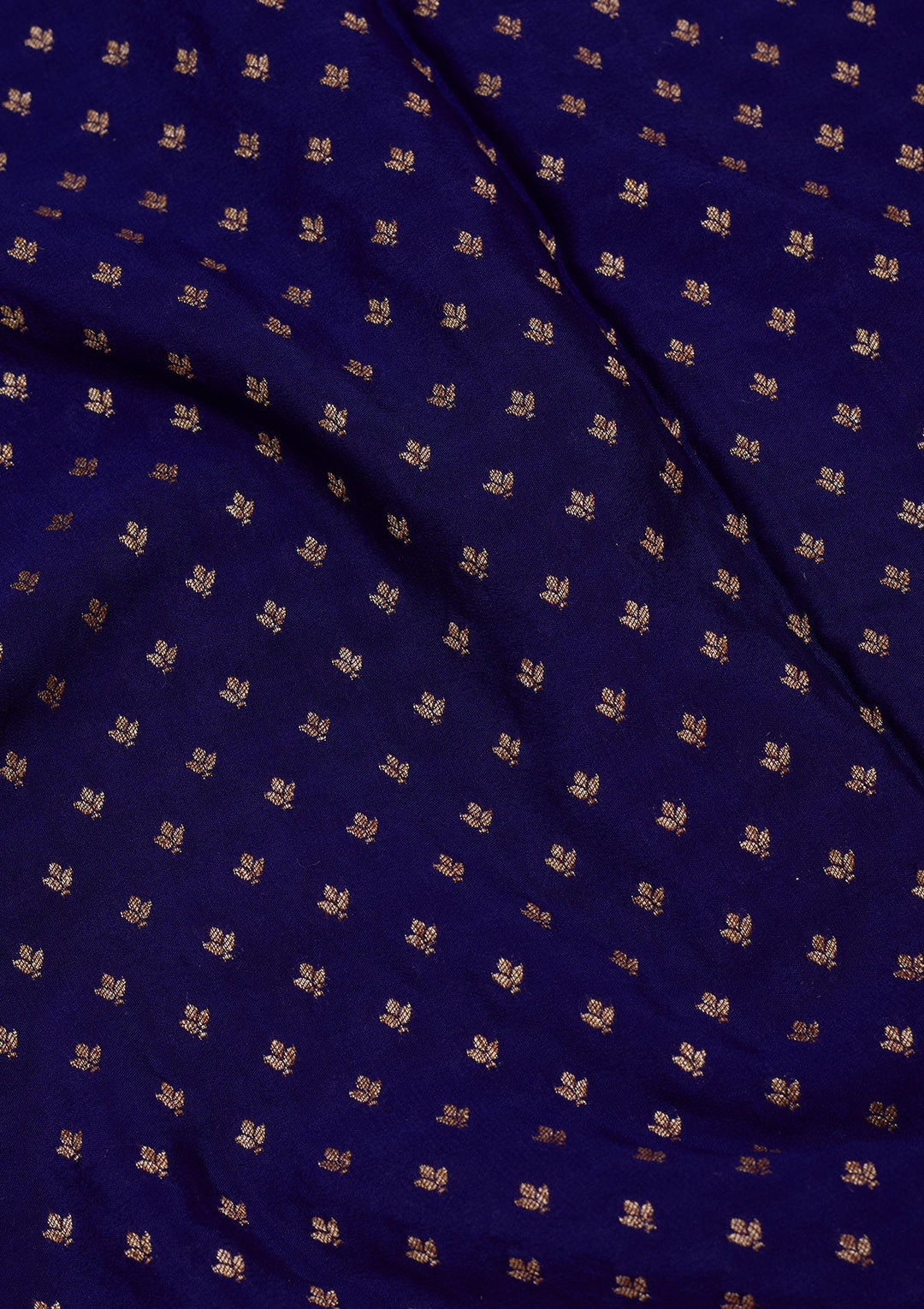 Royal Blue Zariwork Pure Crepe Silk Saree