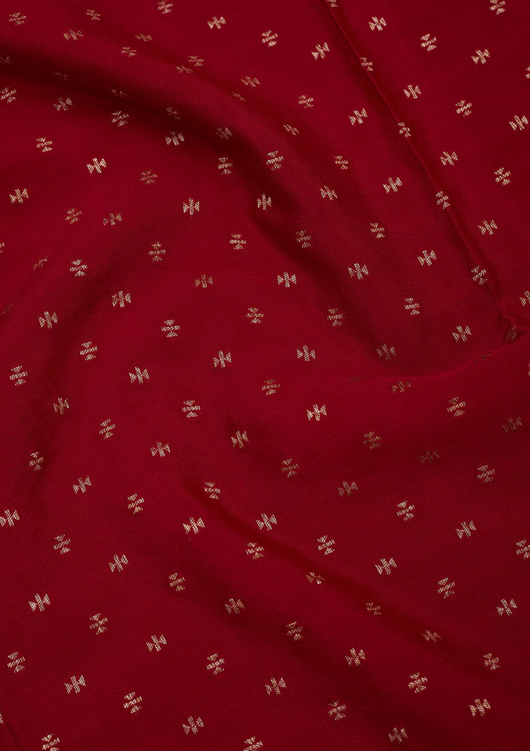Maroon Zariwork Pure Crepe Silk Saree