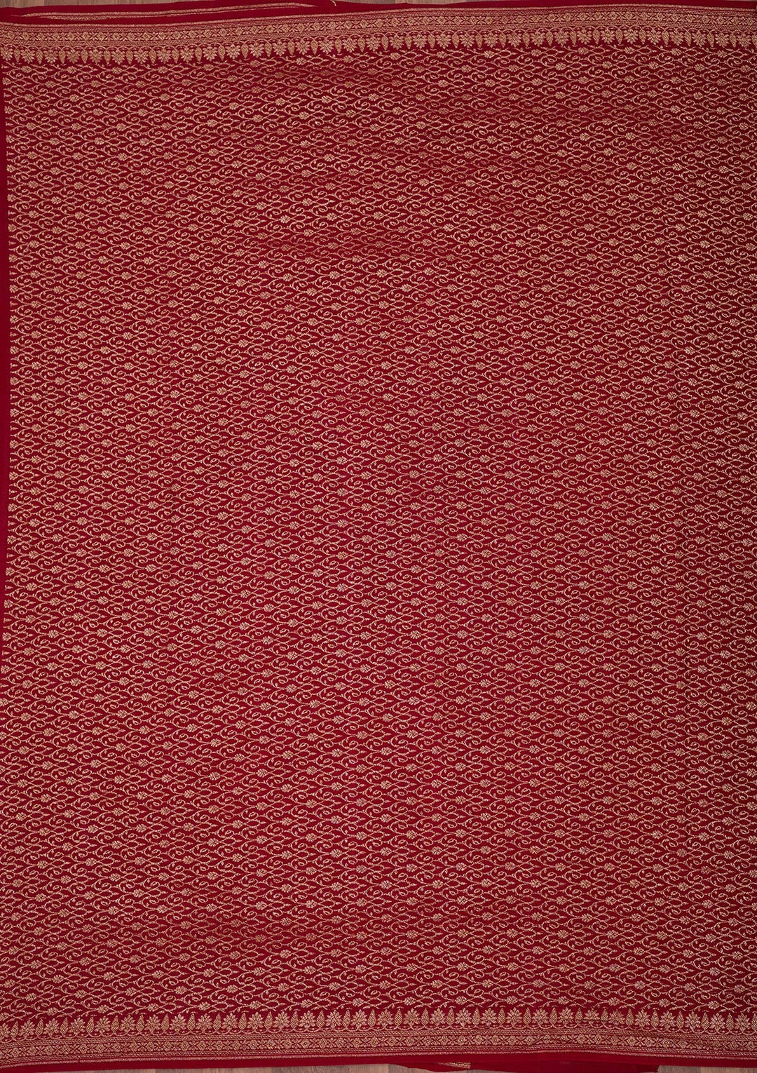 Maroon Zariwork Pure Crepe Silk Saree