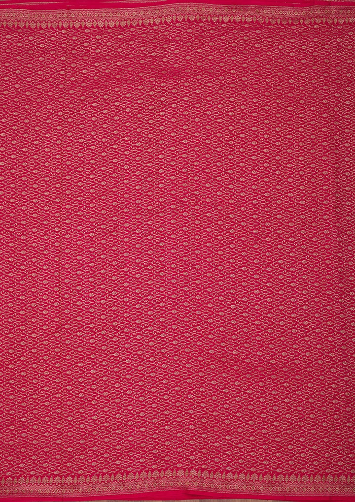 Pink Zariwork Pure Crepe Silk Saree