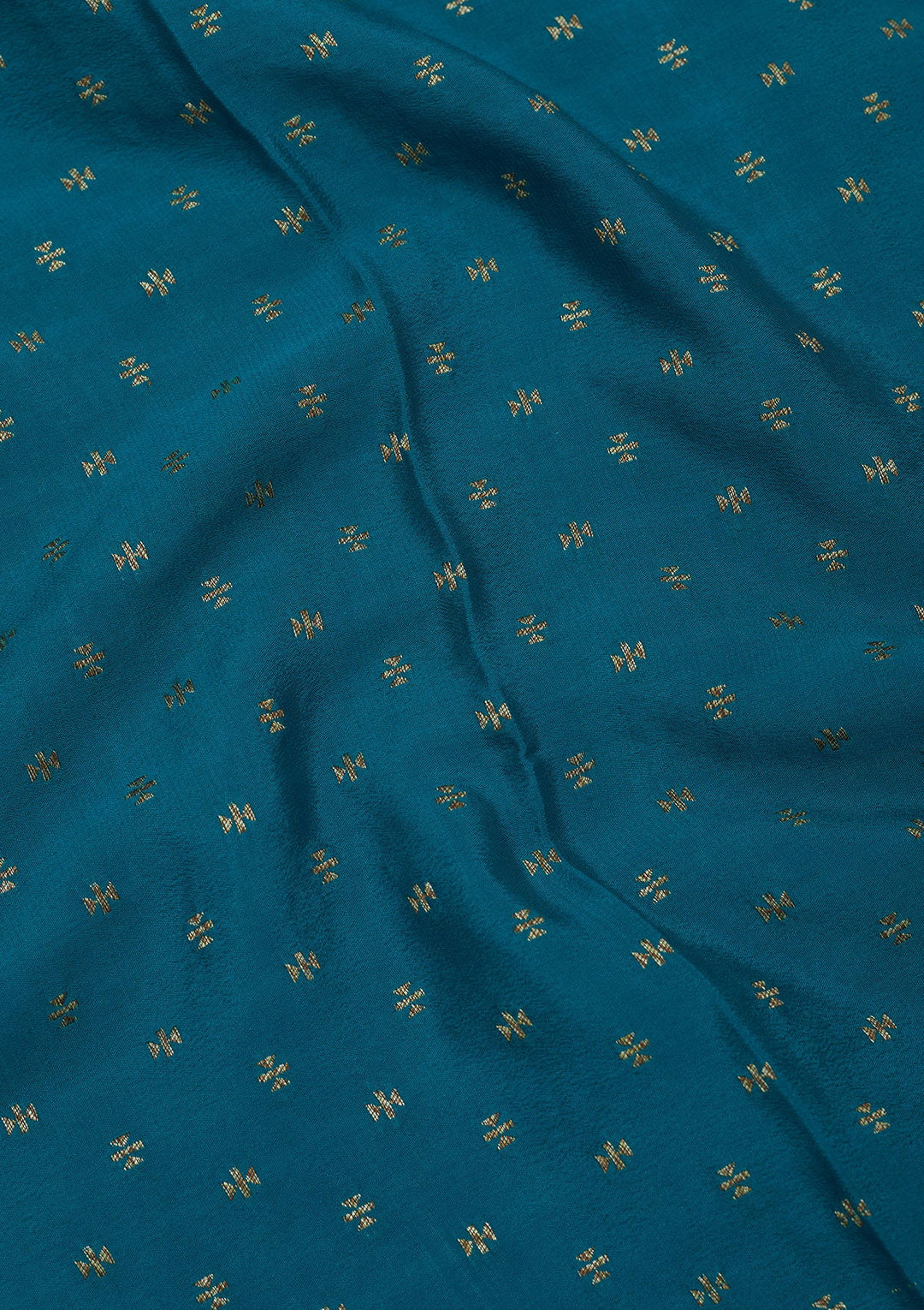 Rama Green Zariwork Pure Crepe Silk Saree