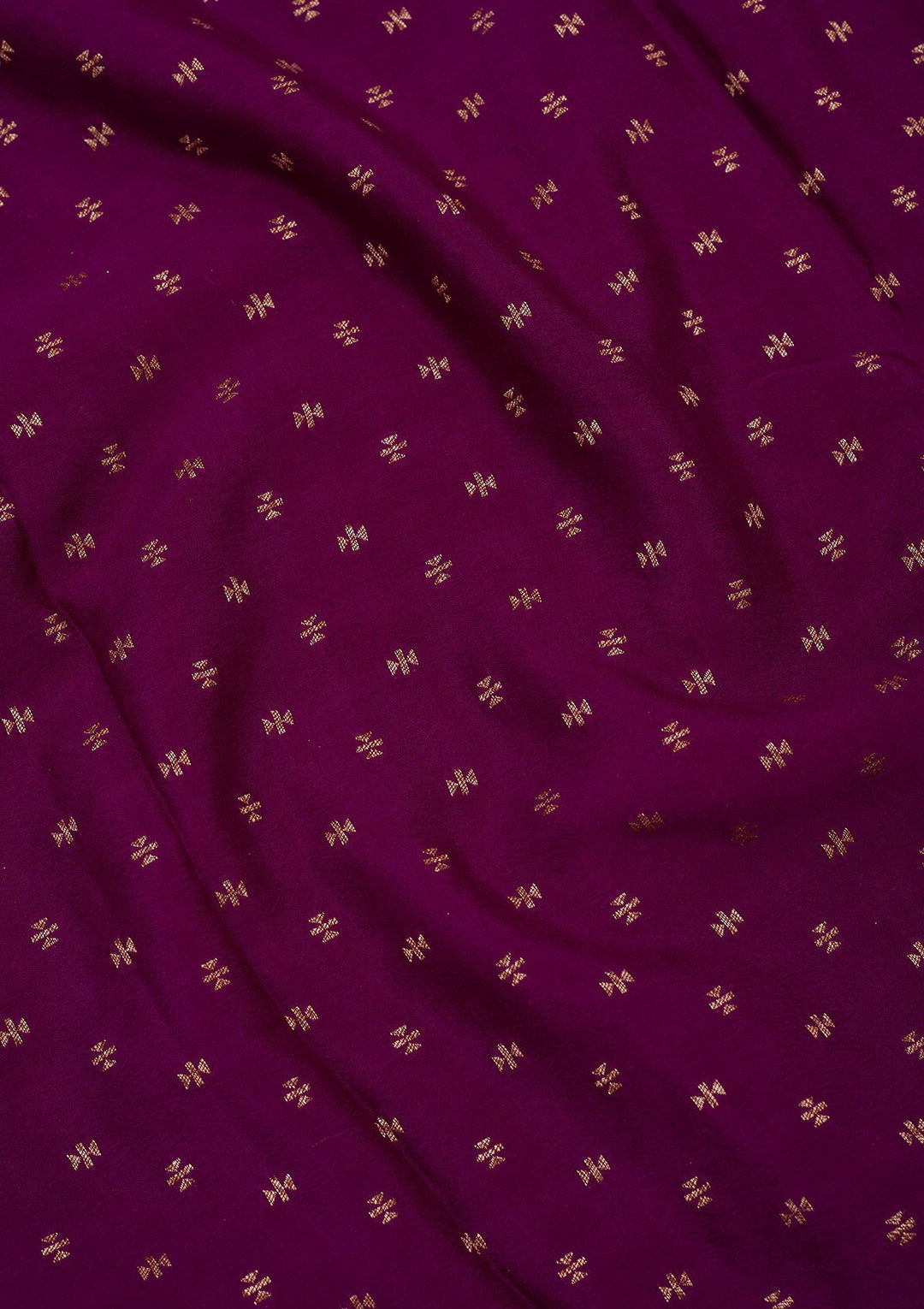 Violet Zariwork Pure Crepe Silk Saree