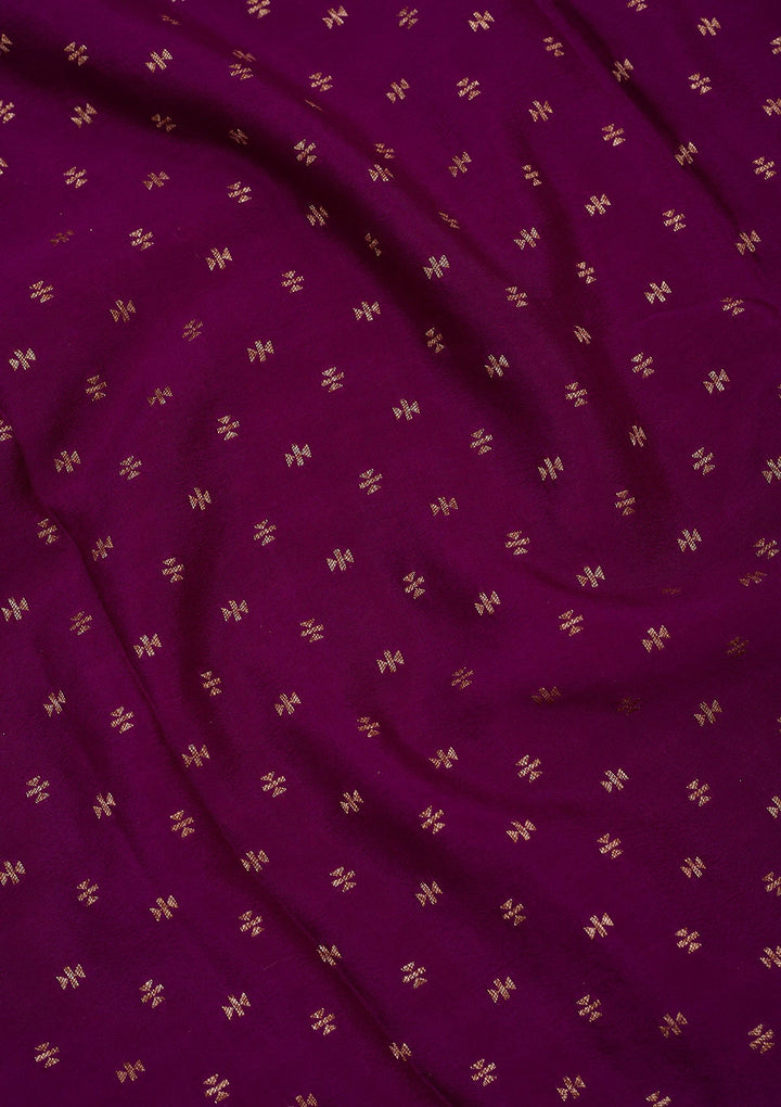 Violet Zariwork Pure Crepe Silk Saree