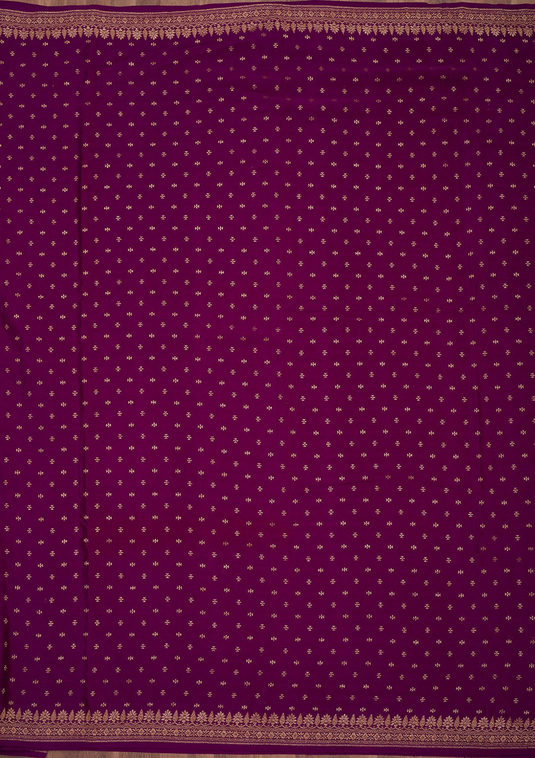 Violet Zariwork Pure Crepe Silk Saree