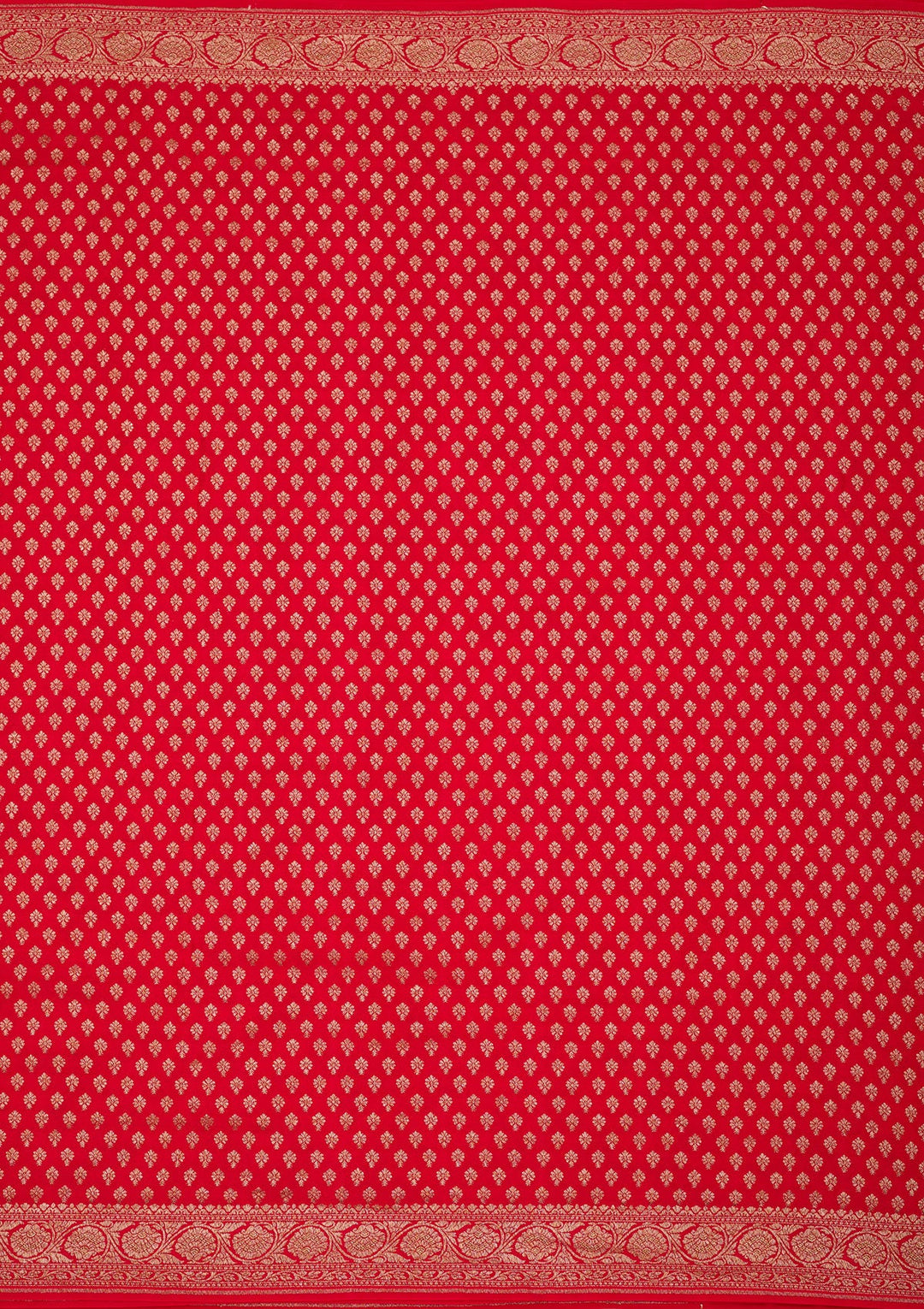 Red Zariwork Pure Crepe Silk Saree