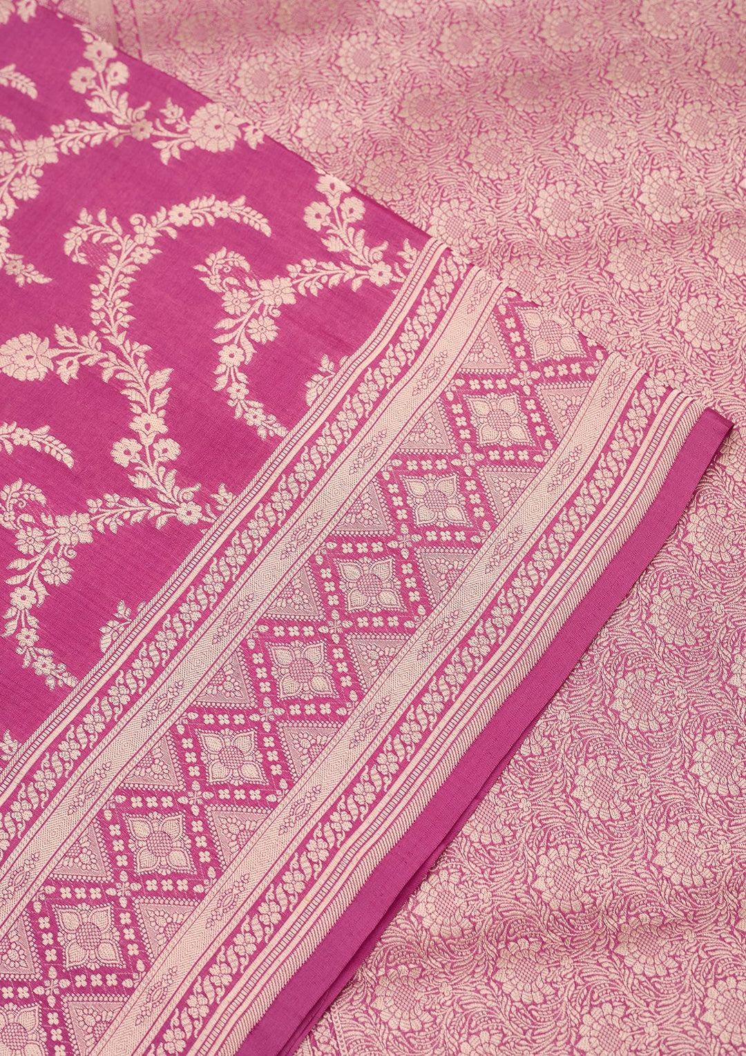 Mauve Zariwork Pure Silk Saree-koskii