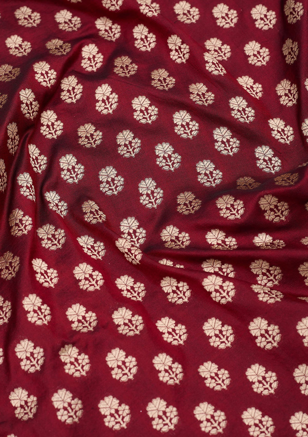 Maroon Zariwork Pure Silk Saree-koskii