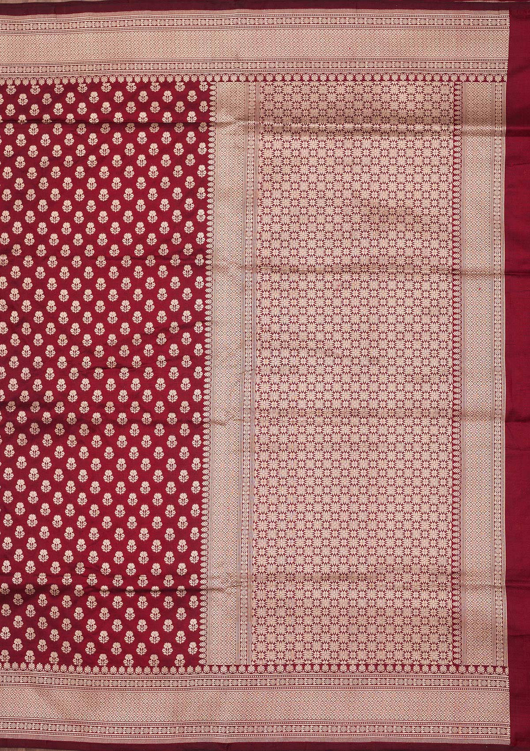 Maroon Zariwork Pure Silk Saree-koskii