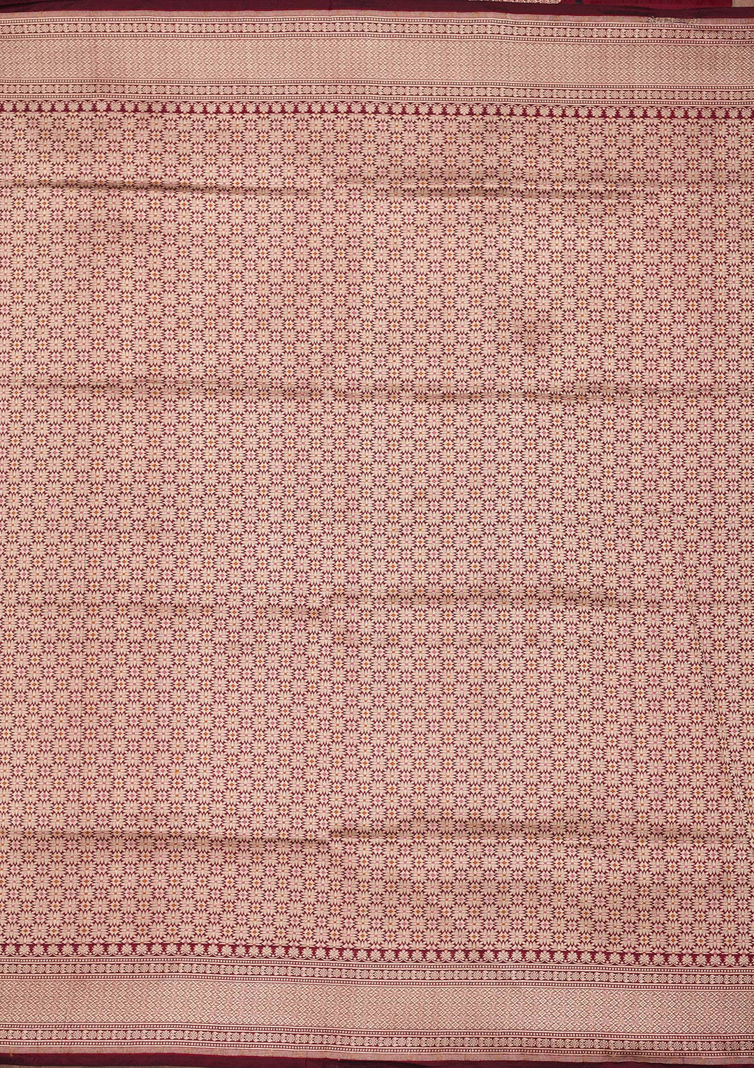 Maroon Zariwork Pure Silk Saree-koskii