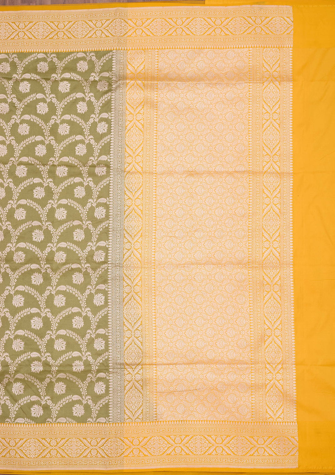 Pista Green Zariwork Pure Silk Saree-koskii