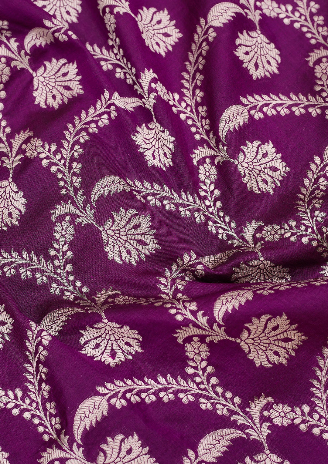 Purple Zariwork Pure Silk Saree-koskii