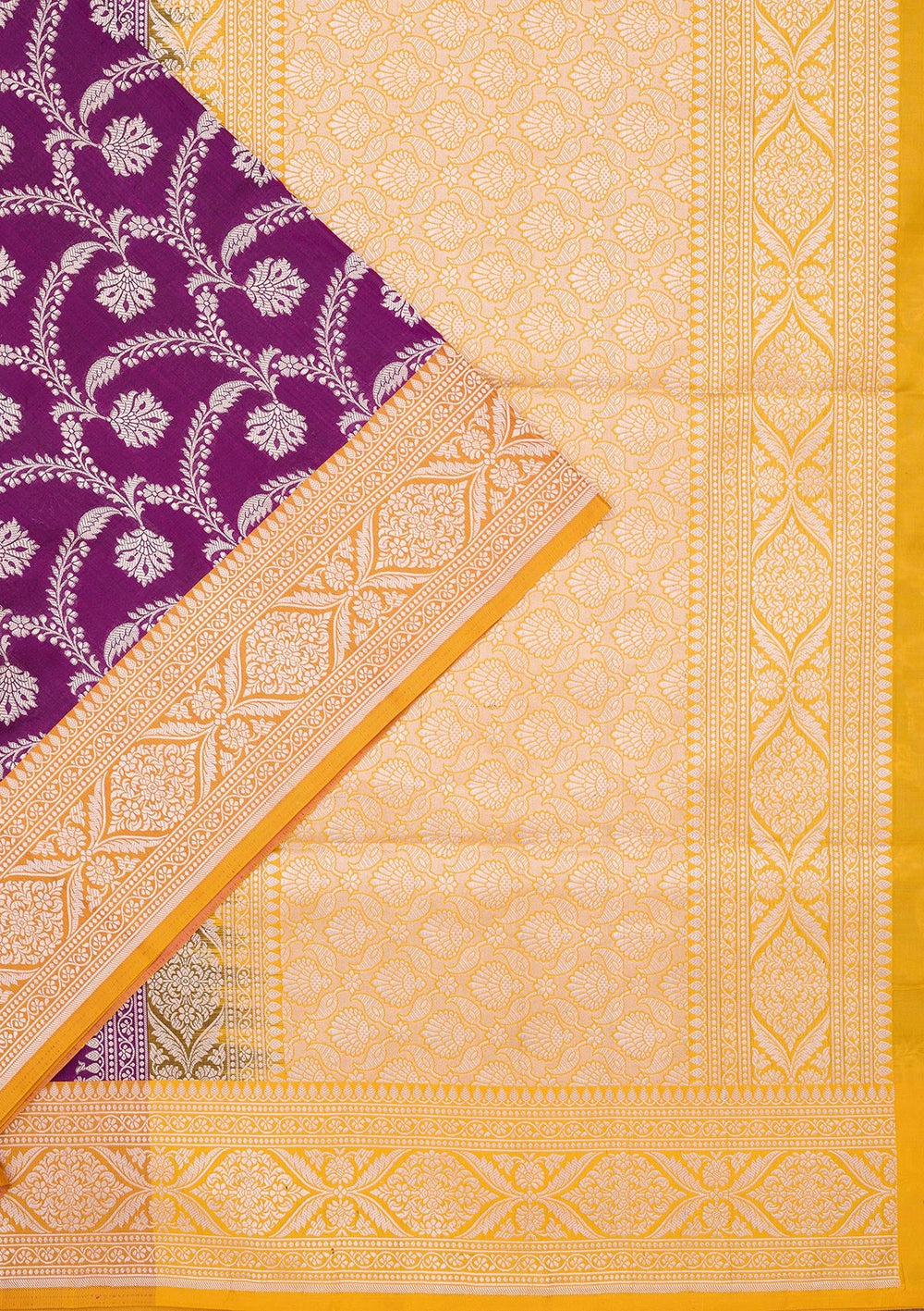 Purple Zariwork Pure Silk Saree-koskii