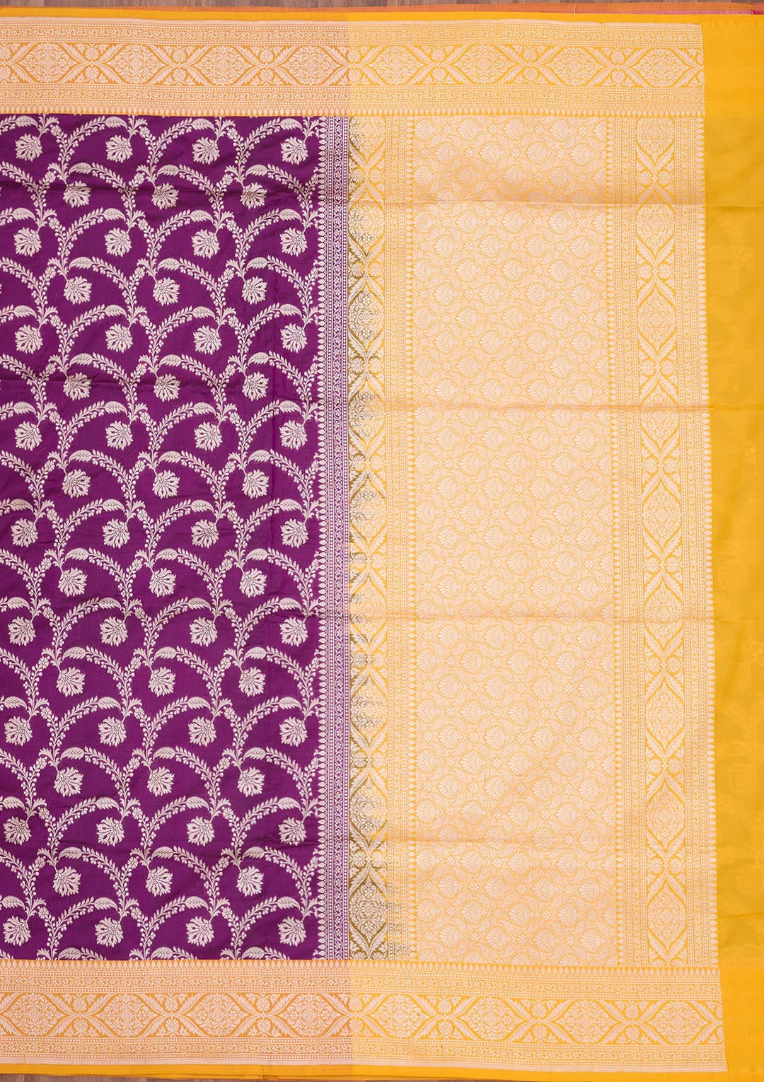Purple Zariwork Pure Silk Saree-koskii