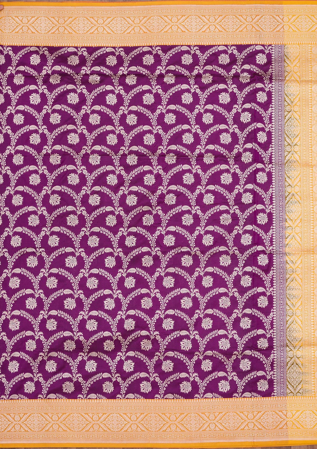 Purple Zariwork Pure Silk Saree-koskii