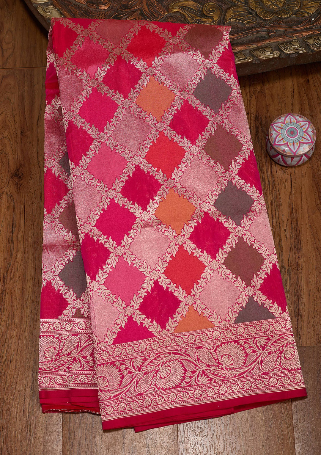 Multi Zariwork Pure Silk Saree-koskii