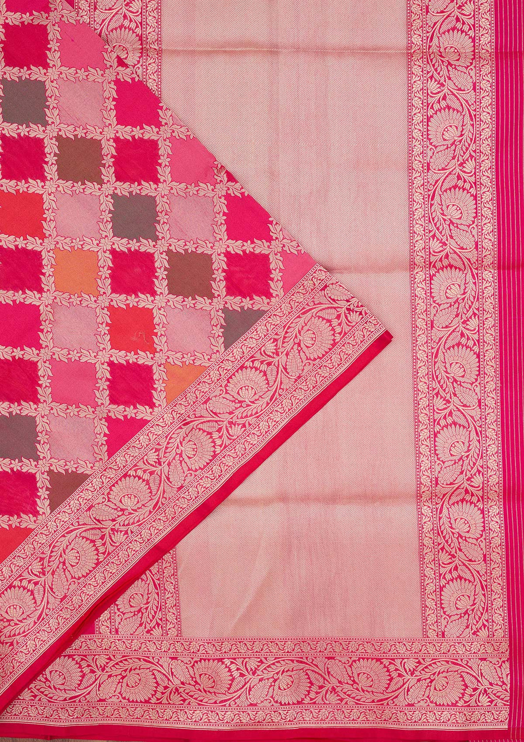 Multi Zariwork Pure Silk Saree-koskii