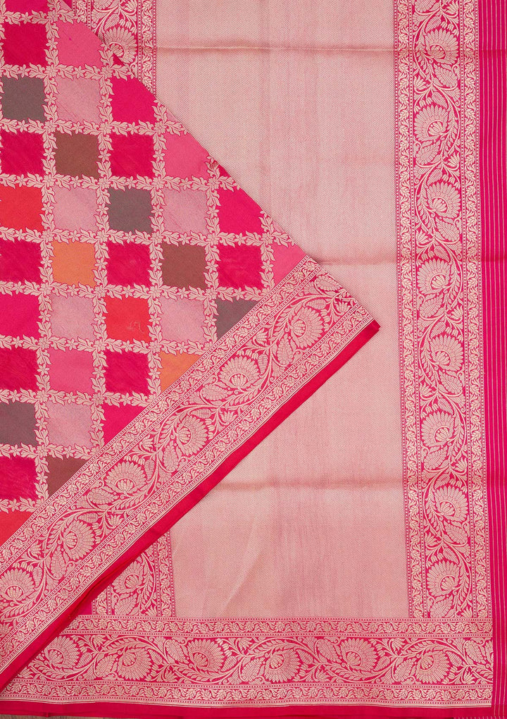 Multi Zariwork Pure Silk Saree-koskii