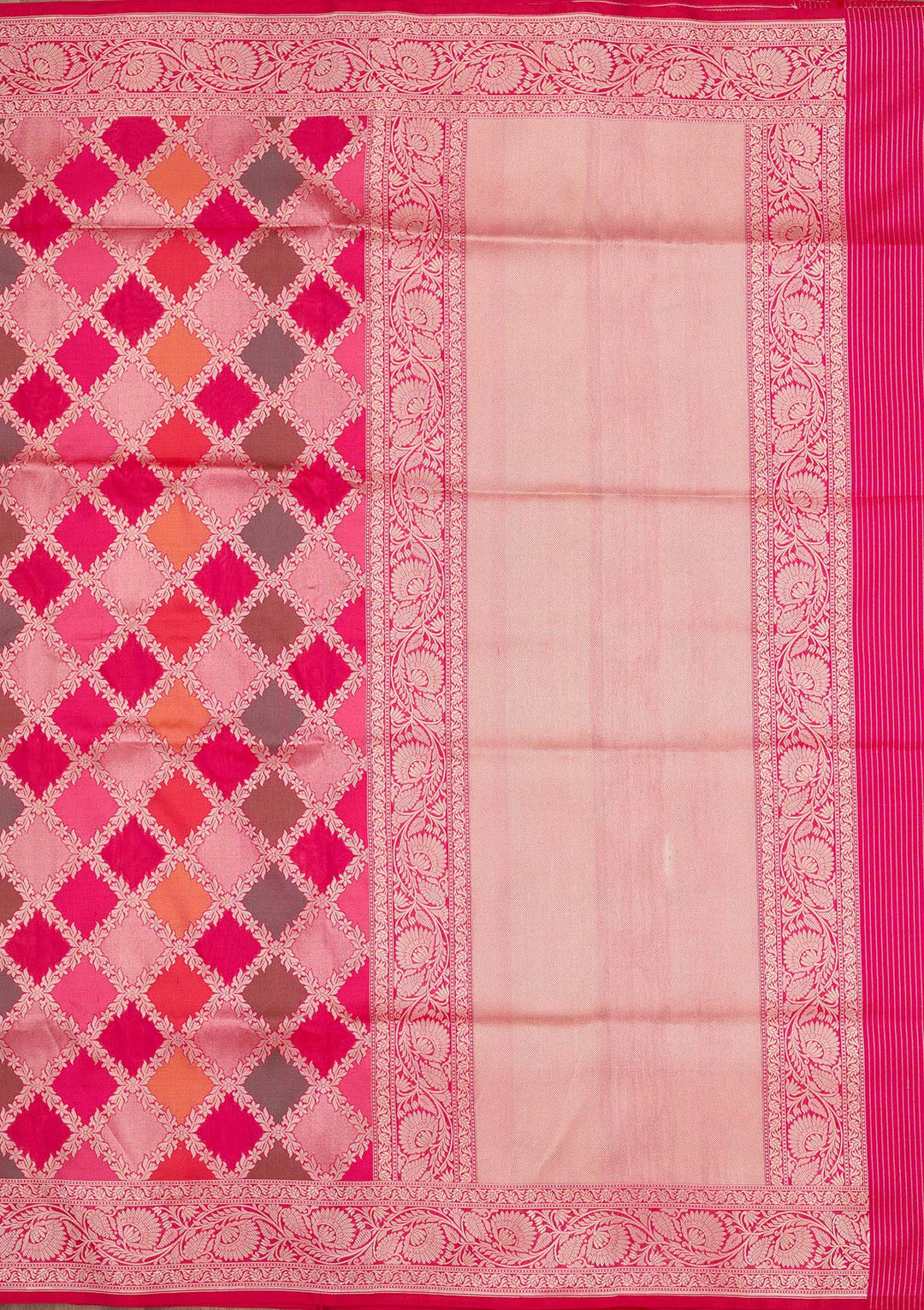 Multi Zariwork Pure Silk Saree-koskii