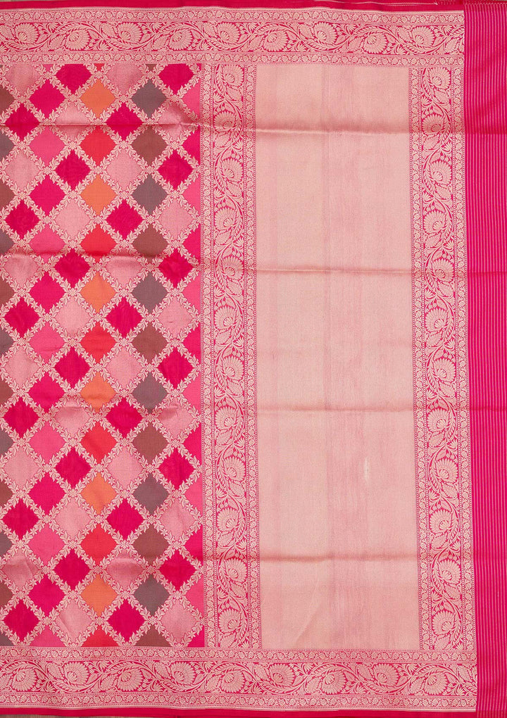 Multi Zariwork Pure Silk Saree-koskii