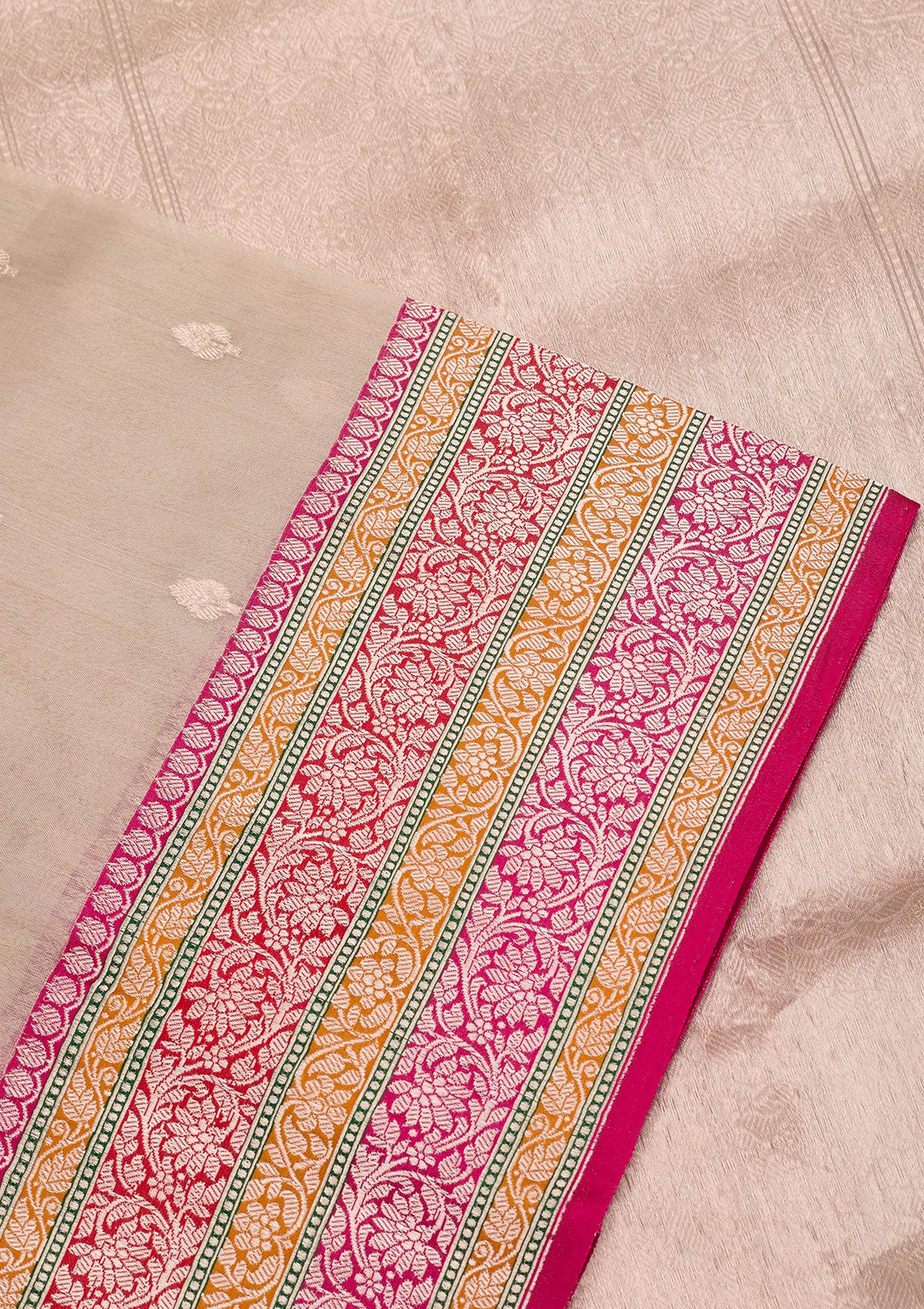 Beige Zariwork Tissue Silk Saree