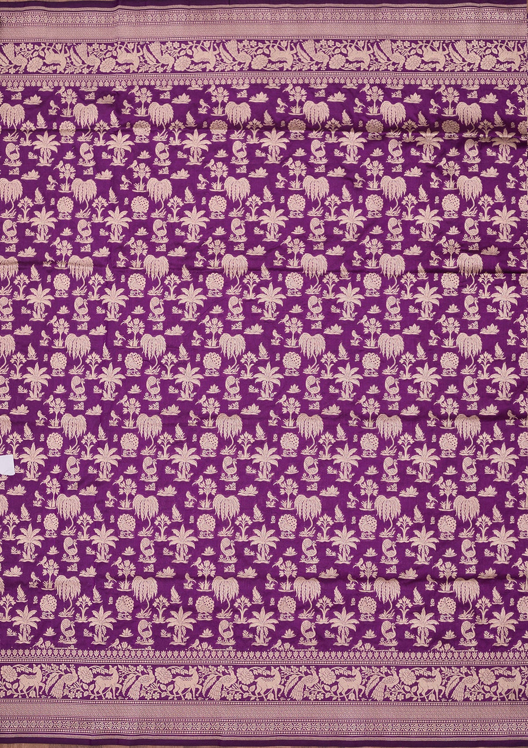 Purple Zariwork Pure Silk Saree-koskii