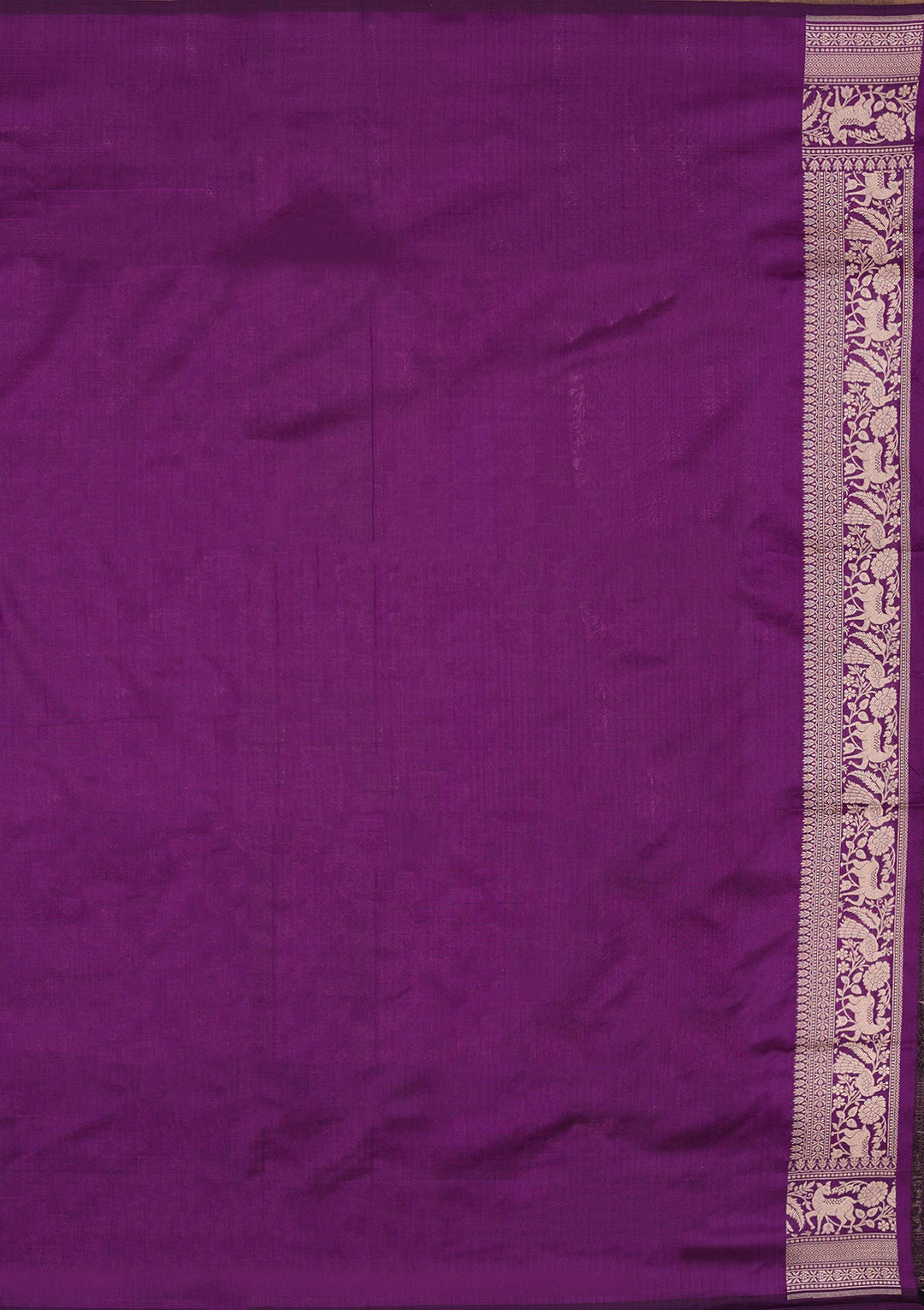 Purple Zariwork Pure Silk Saree-koskii