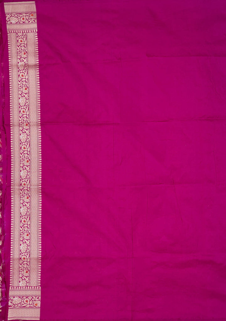 Wine Zariwork Pure Silk Saree-koskii