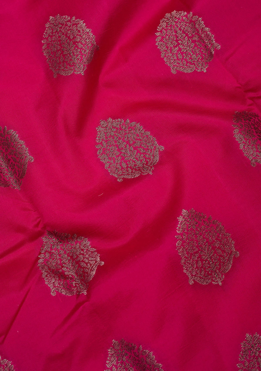 Magenta Pink Zariwork Pure Silk Saree