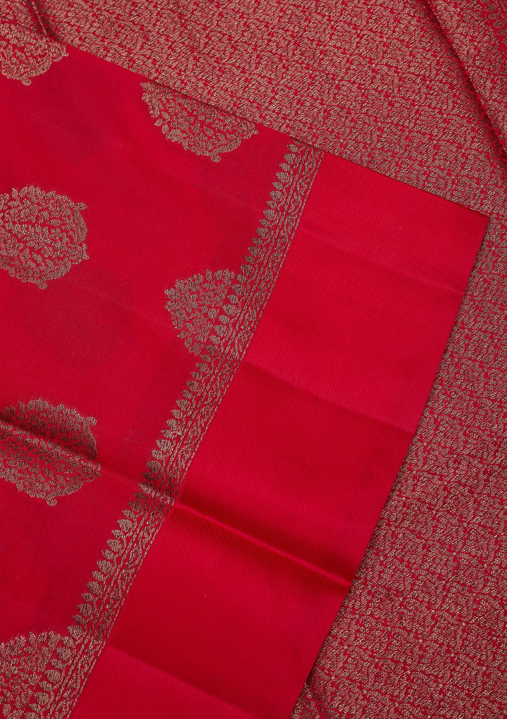 Red Zariwork Pure Silk Saree