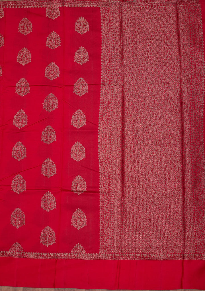 Red Zariwork Pure Silk Saree