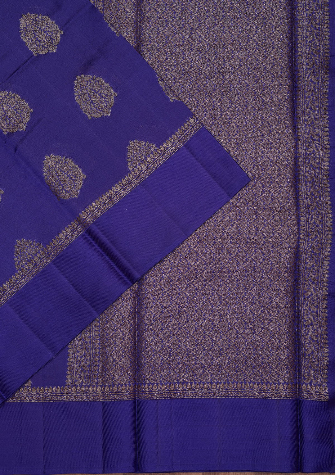 Royal Blue Zariwork Pure Silk Saree