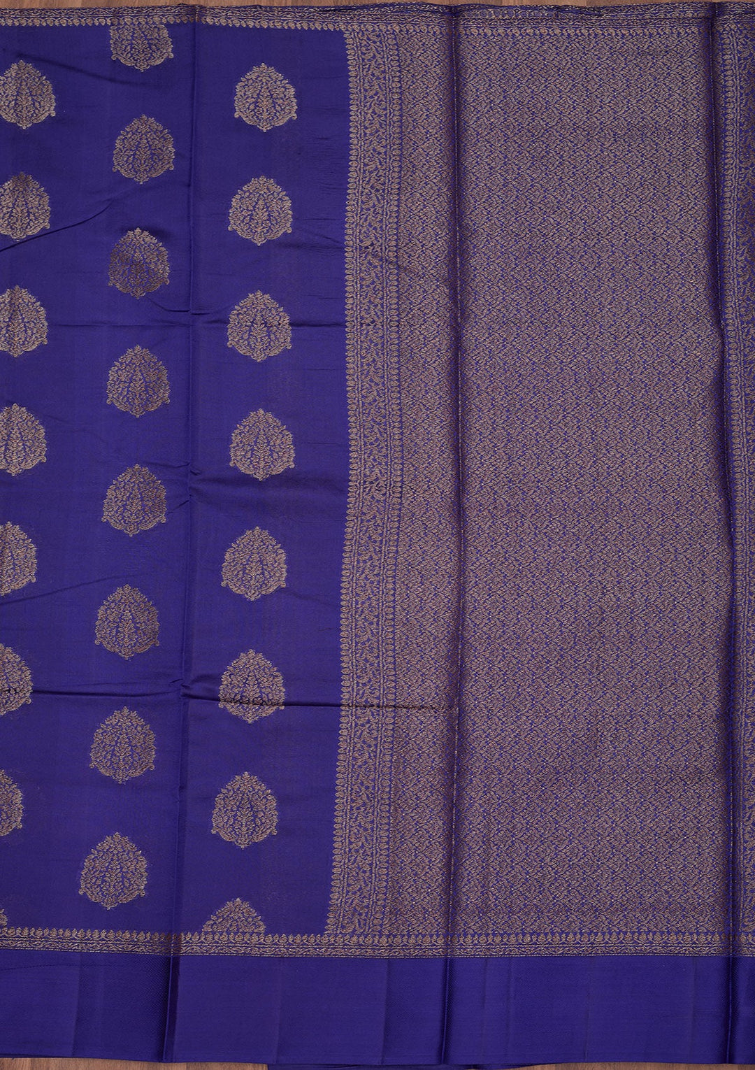 Royal Blue Zariwork Pure Silk Saree