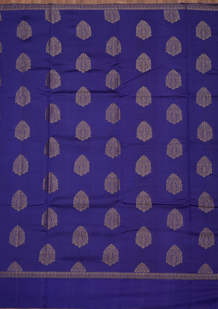 Royal Blue Zariwork Pure Silk Saree