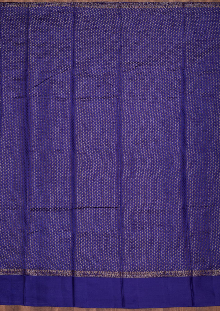 Royal Blue Zariwork Pure Silk Saree