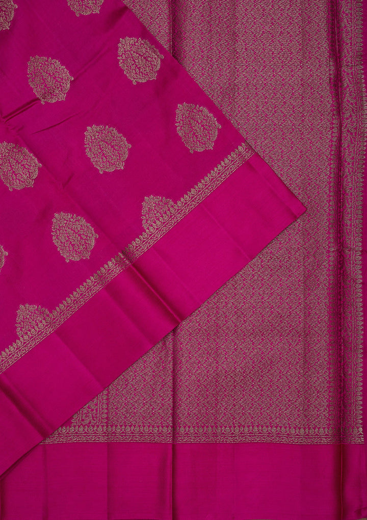 Wine Zariwork Pure Silk Saree
