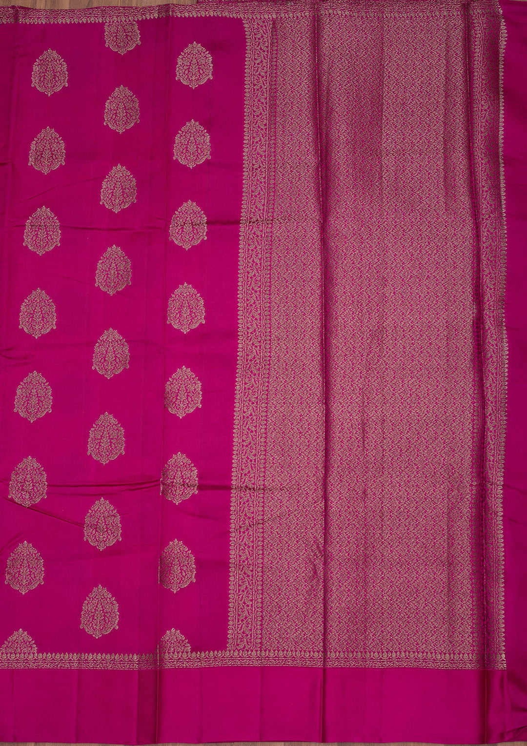 Wine Zariwork Pure Silk Saree