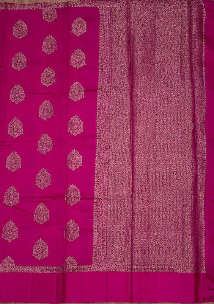 Wine Zariwork Pure Silk Saree