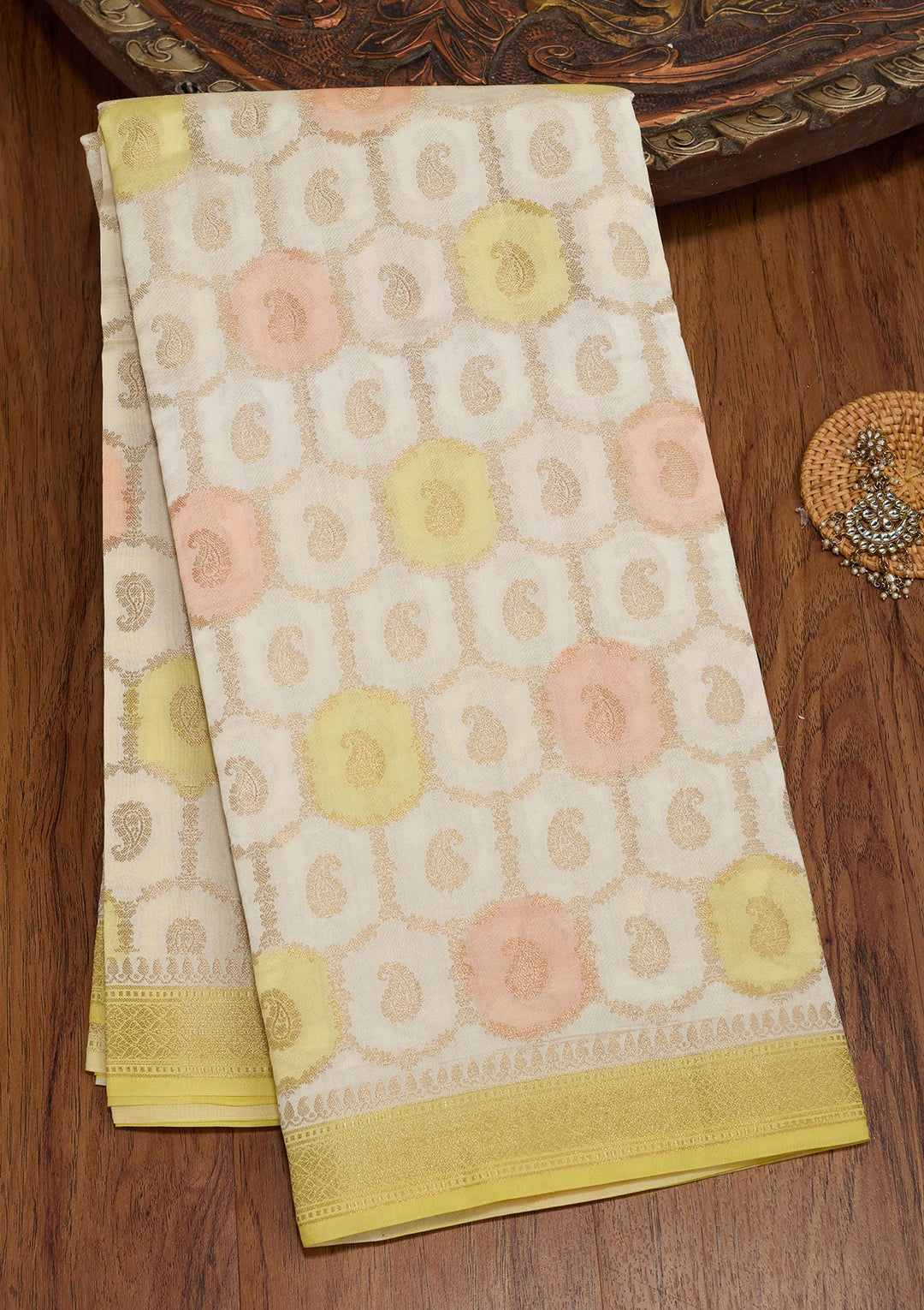 Multi Zariwork Pure Silk Saree-koskii