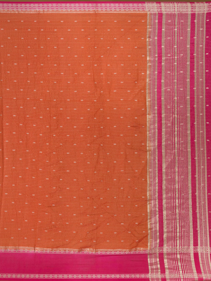 Orange Zariwork (Gold) Art Silk Silk_Saree