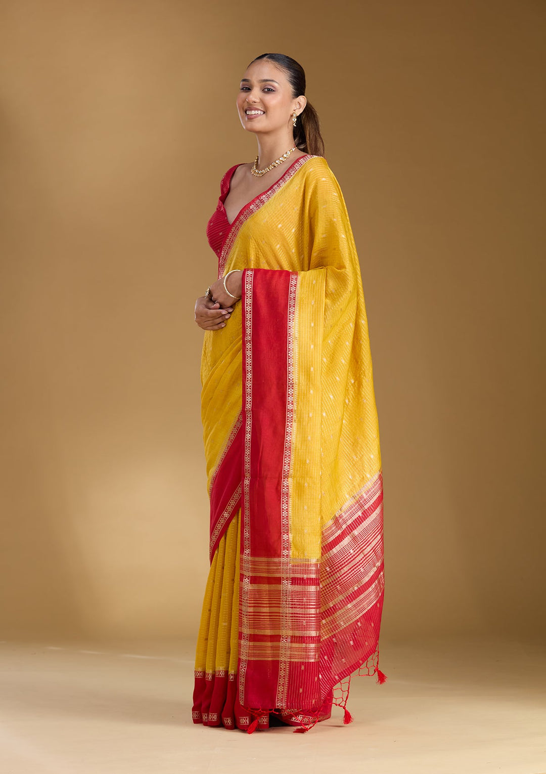 Yellow Zariwork (Gold) Art Silk Silk_Saree