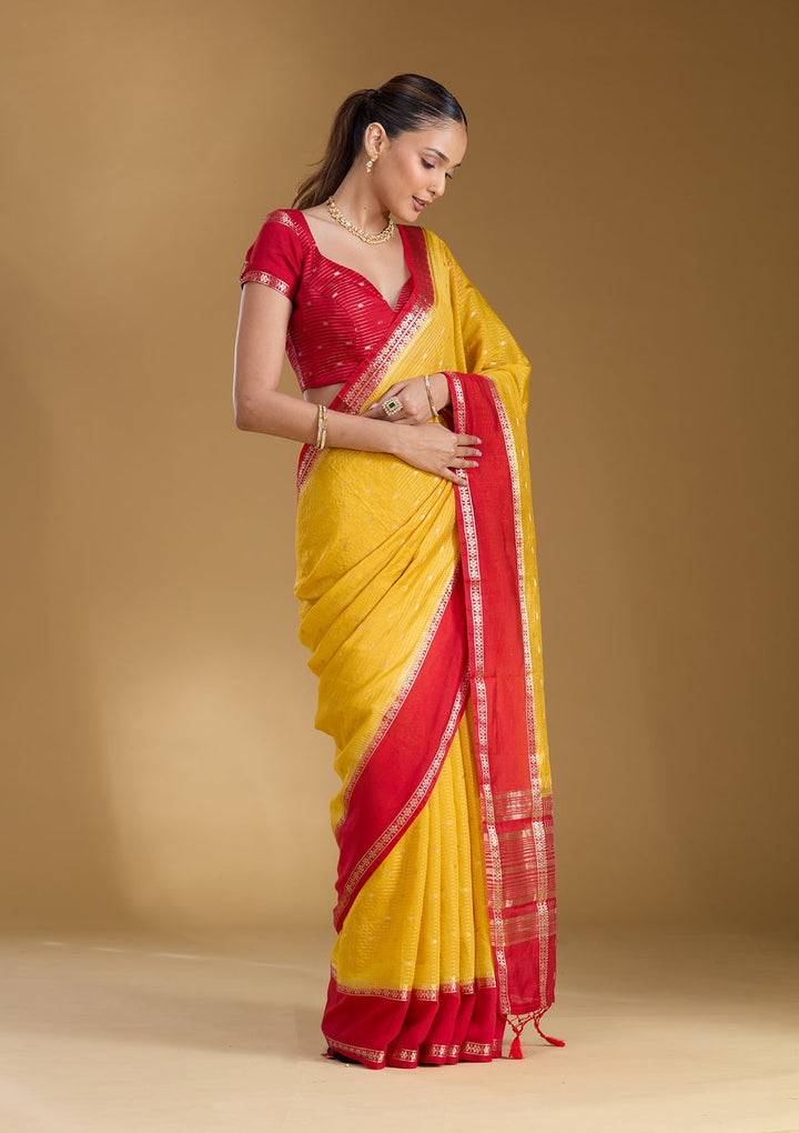 Yellow Zariwork (Gold) Art Silk Silk_Saree