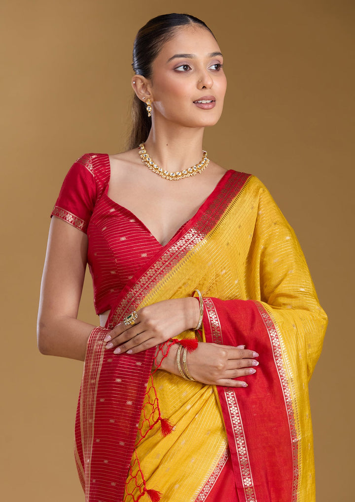 Yellow Zariwork (Gold) Art Silk Silk_Saree