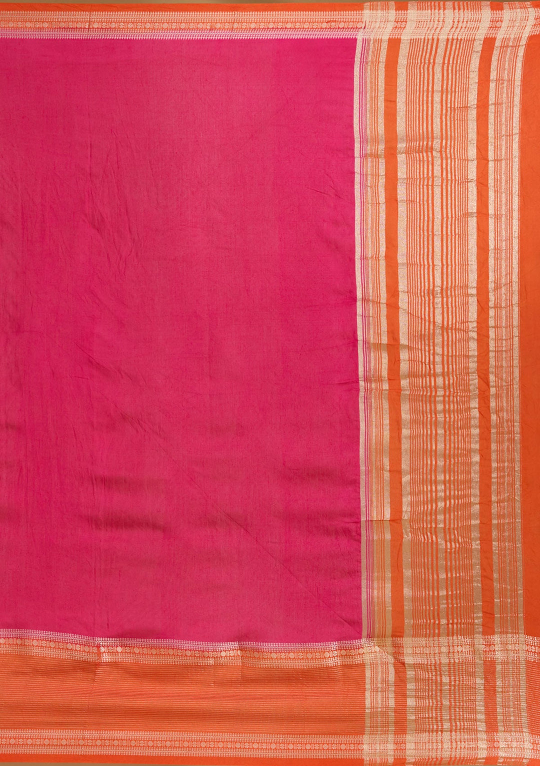 Rani Pink Zariwork (Gold) Art Silk Silk_Saree