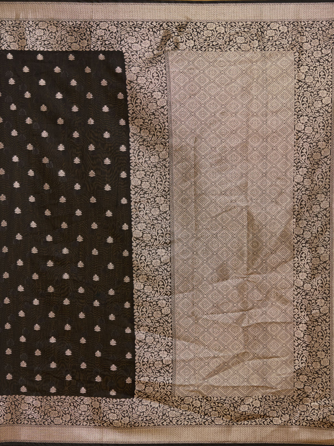 Black Zariwork Cotton Silk Saree