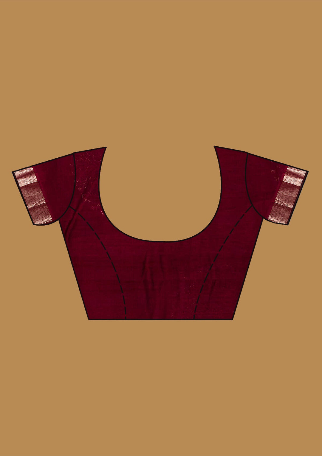 Magenta Pink Zariwork (Gold) Art Silk Silk_Saree