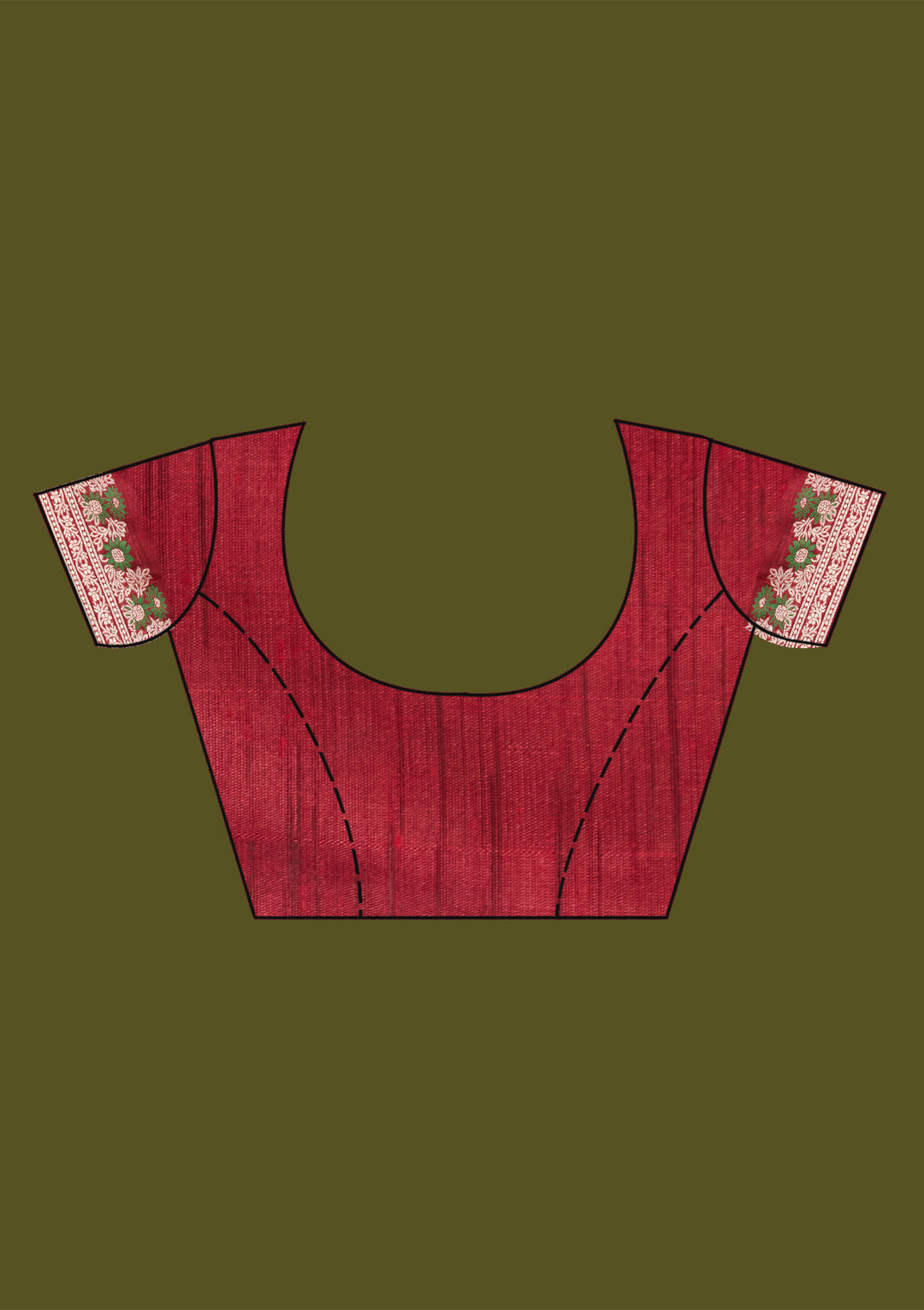 Maroon Zariwork (Gold) Art Silk Silk Saree