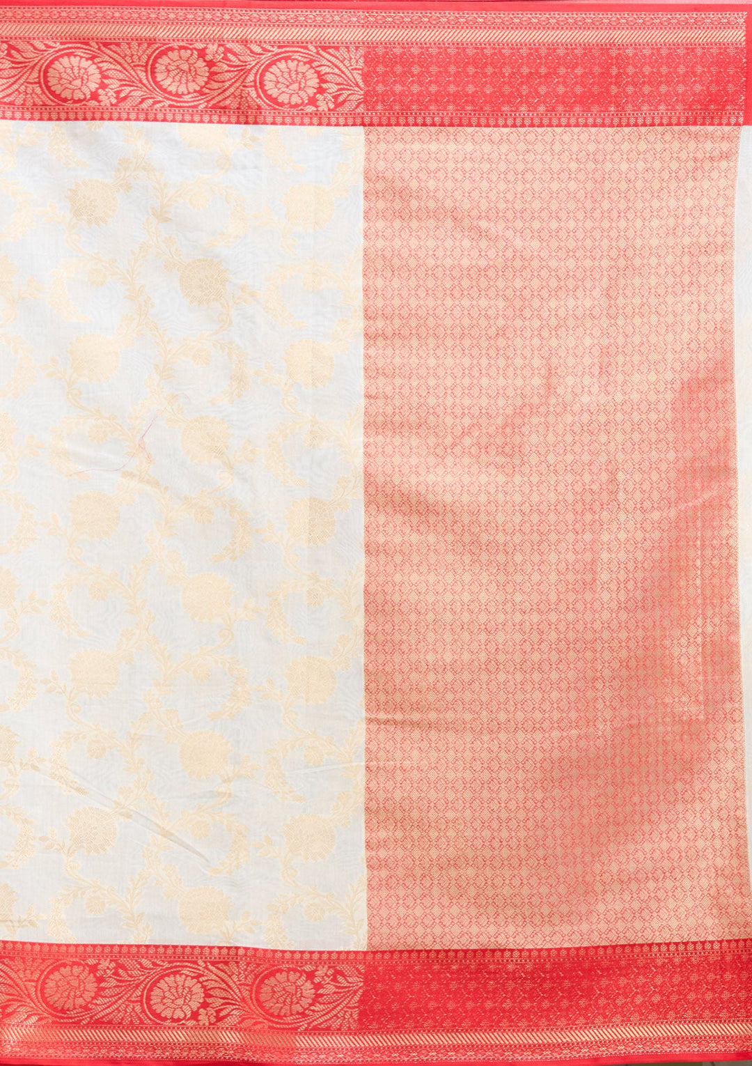 Cream Zariwork Tissue Silk Saree